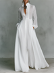 Pintucked Bib Front Maxi Shirt Dress for Women