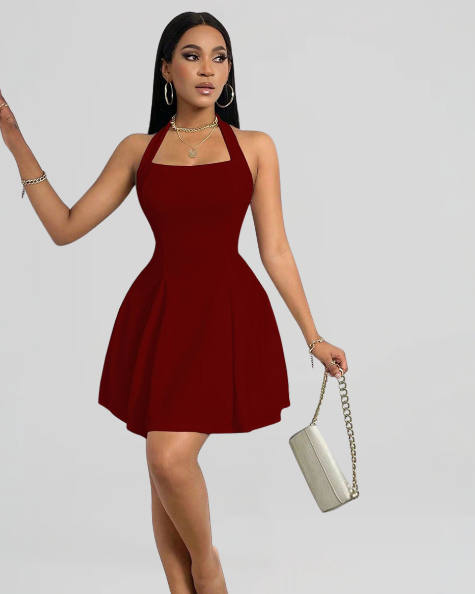 Azra | Mini Dress with Halter Straps