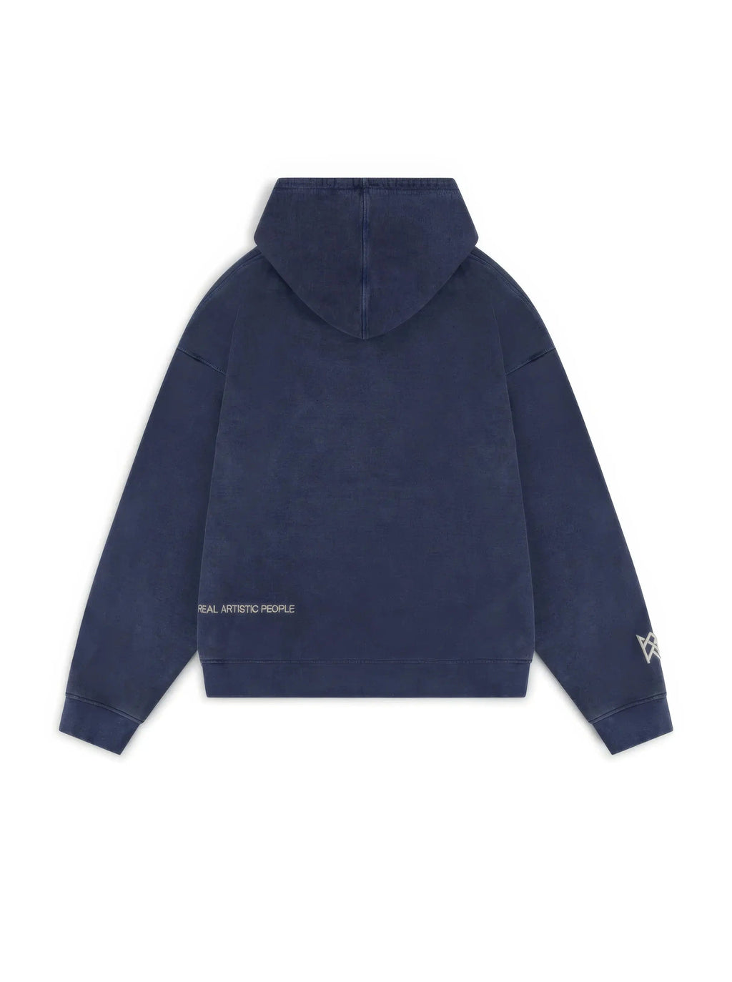 Women's blue graphic pullover hoodie with kangaroo pocket