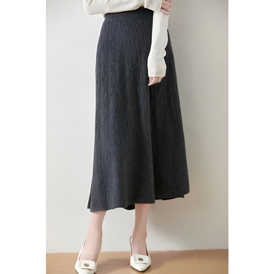 Ada | Knit A-Line Midi Skirt