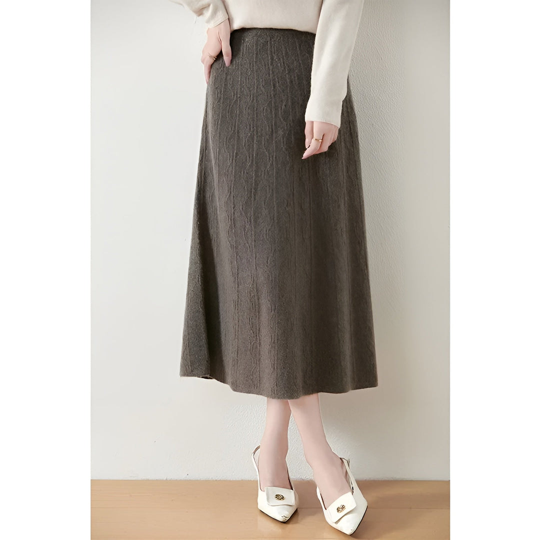 Ada | Knit A-Line Midi Skirt