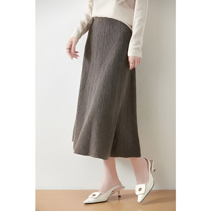Ada | Knit A-Line Midi Skirt