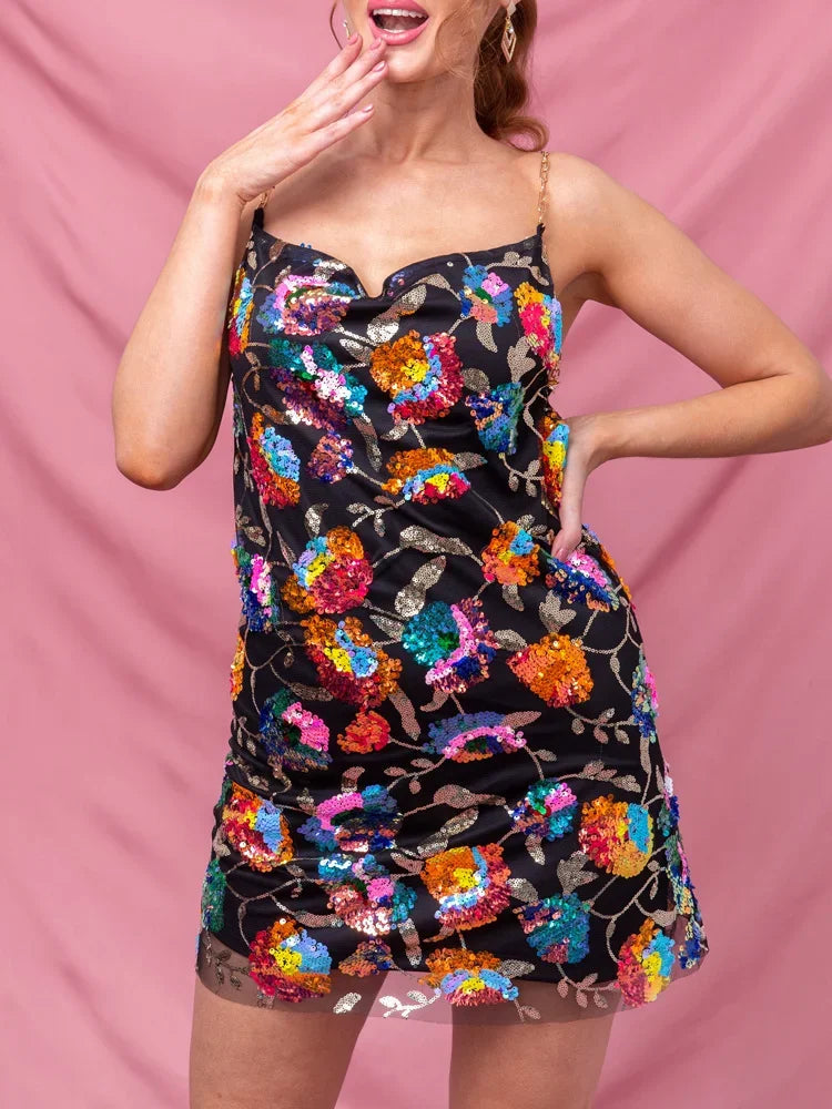 Aileen | Sequin Backless Mini Dress