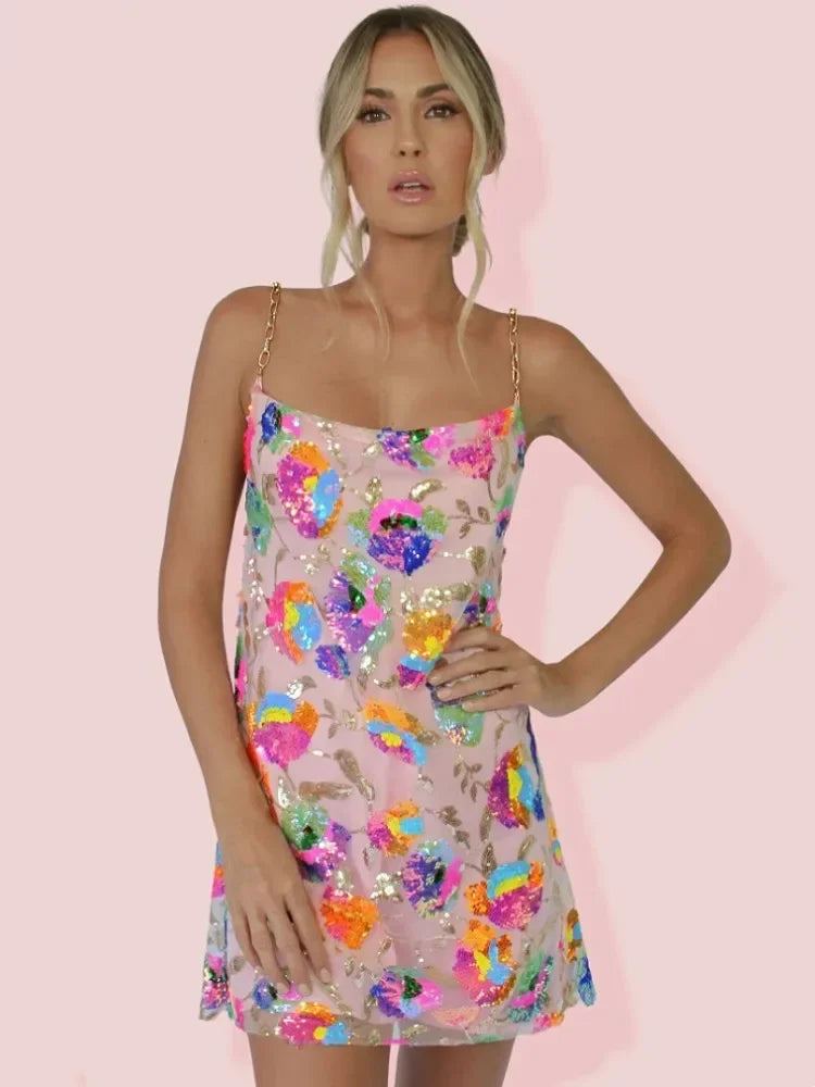 Aileen | Sequin Backless Mini Dress