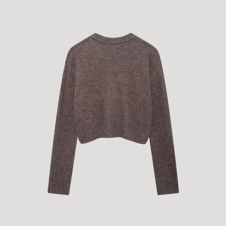 Anisa | Knit Cropped Cardigan with Button Front
