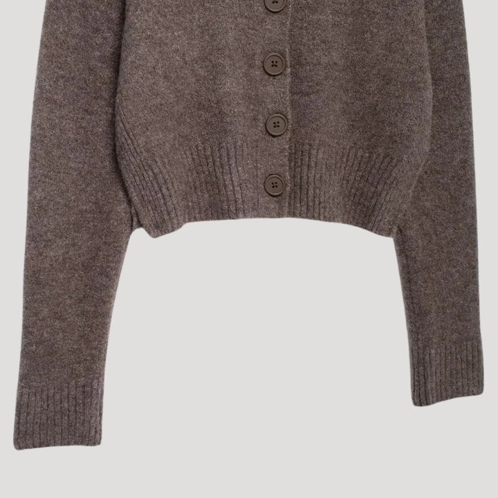 Anisa | Knit Cropped Cardigan with Button Front