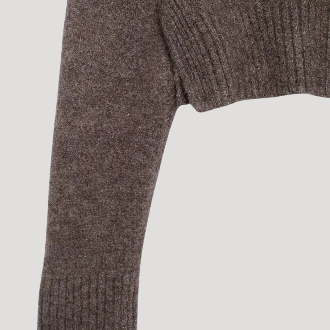 Anisa | Knit Cropped Cardigan with Button Front