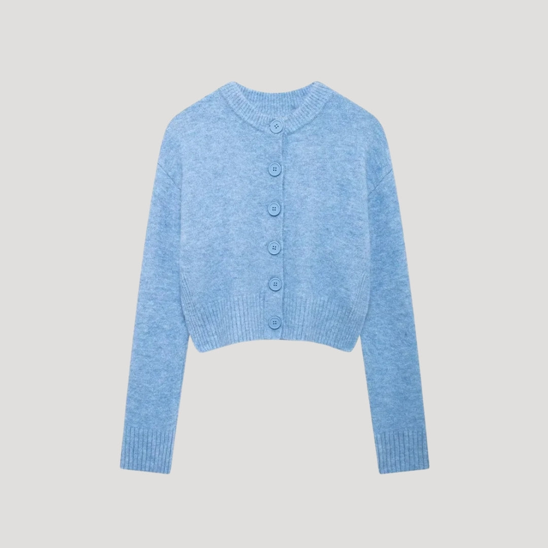 Anisa | Knit Cropped Cardigan with Button Front