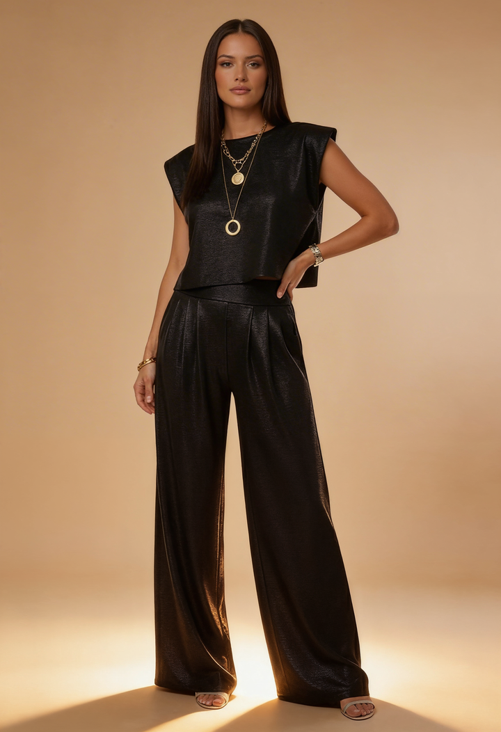 Anya | Wide-Leg Trousers with Tailored Detail