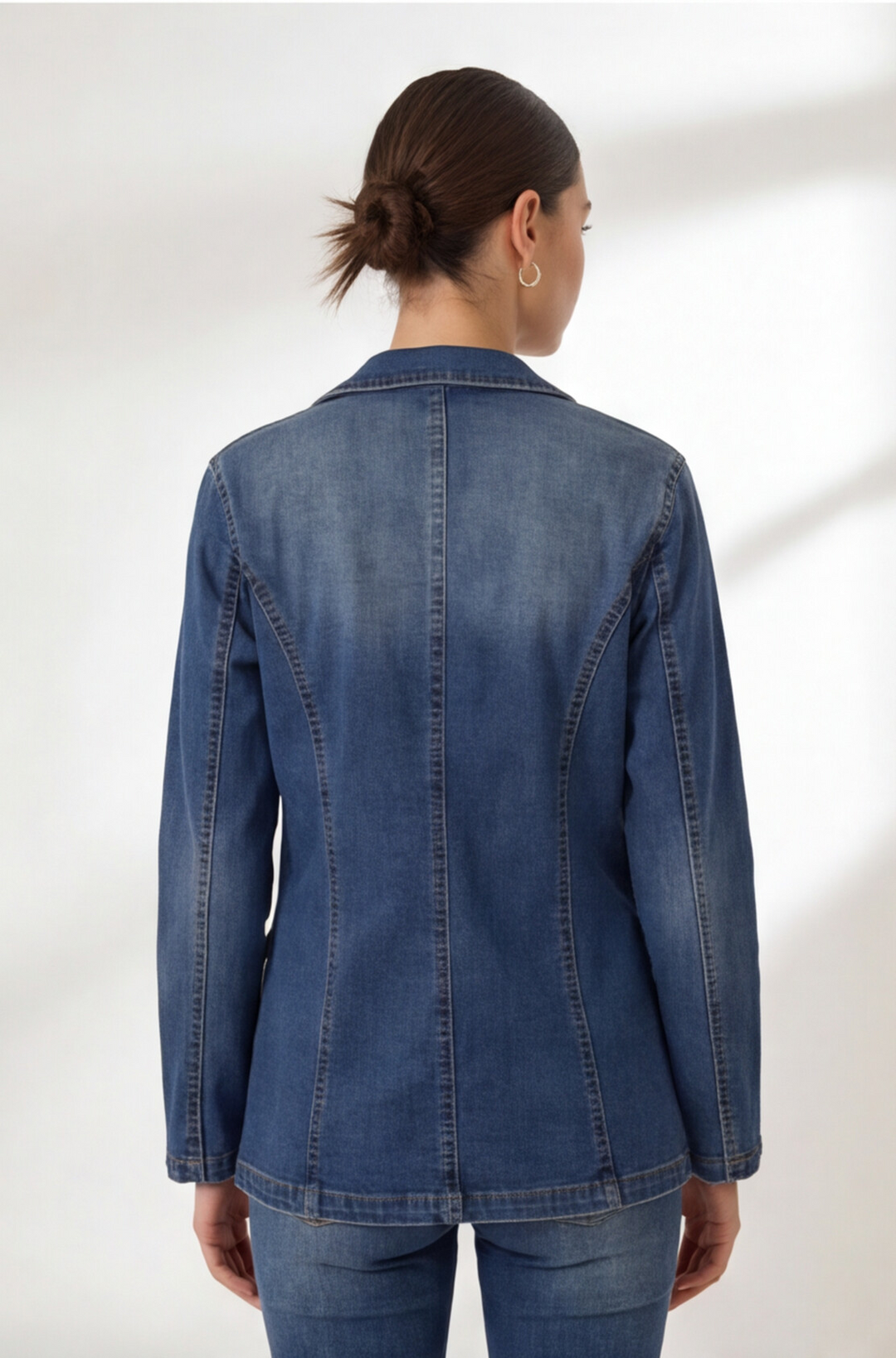 Ashley | Denim Blazer with Tailored Detail