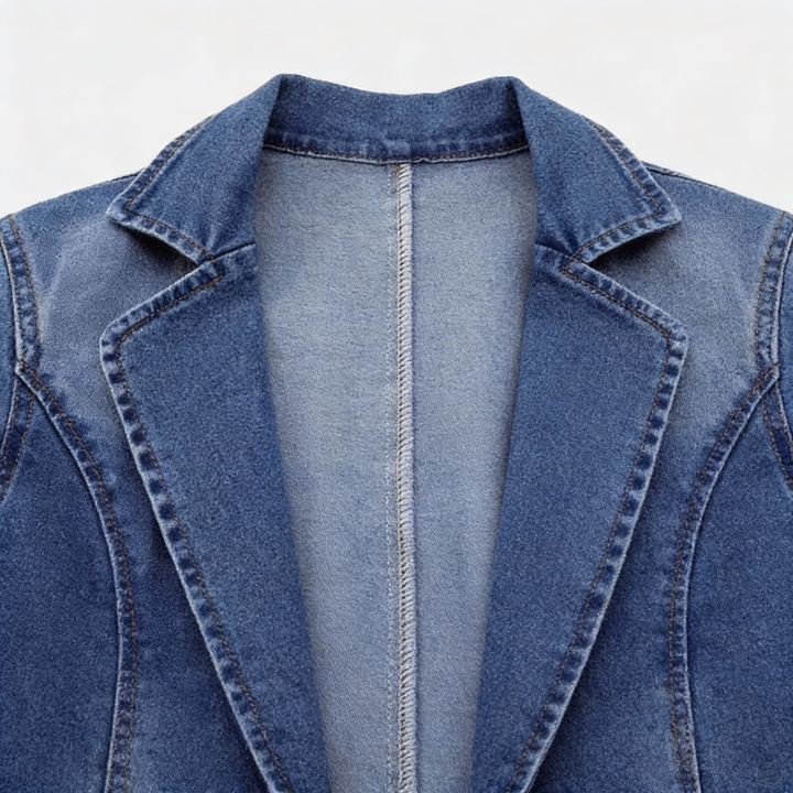 Ashley | Denim Blazer with Tailored Detail