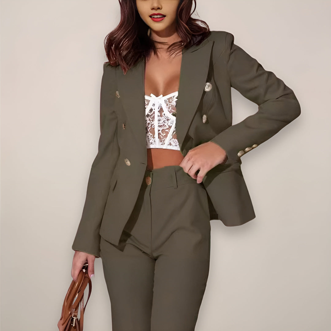 Audrey | Button-Up Trousers with Tailored Detail