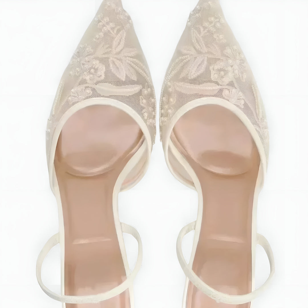 Azra | Pointed-Toe Sandals with Slingback Detail
