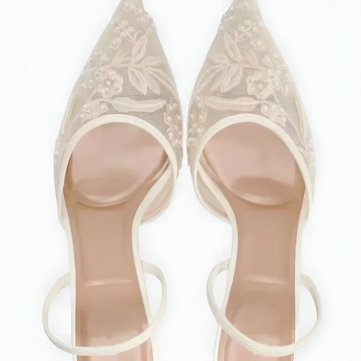 Azra | Pointed-Toe Sandals with Slingback Detail