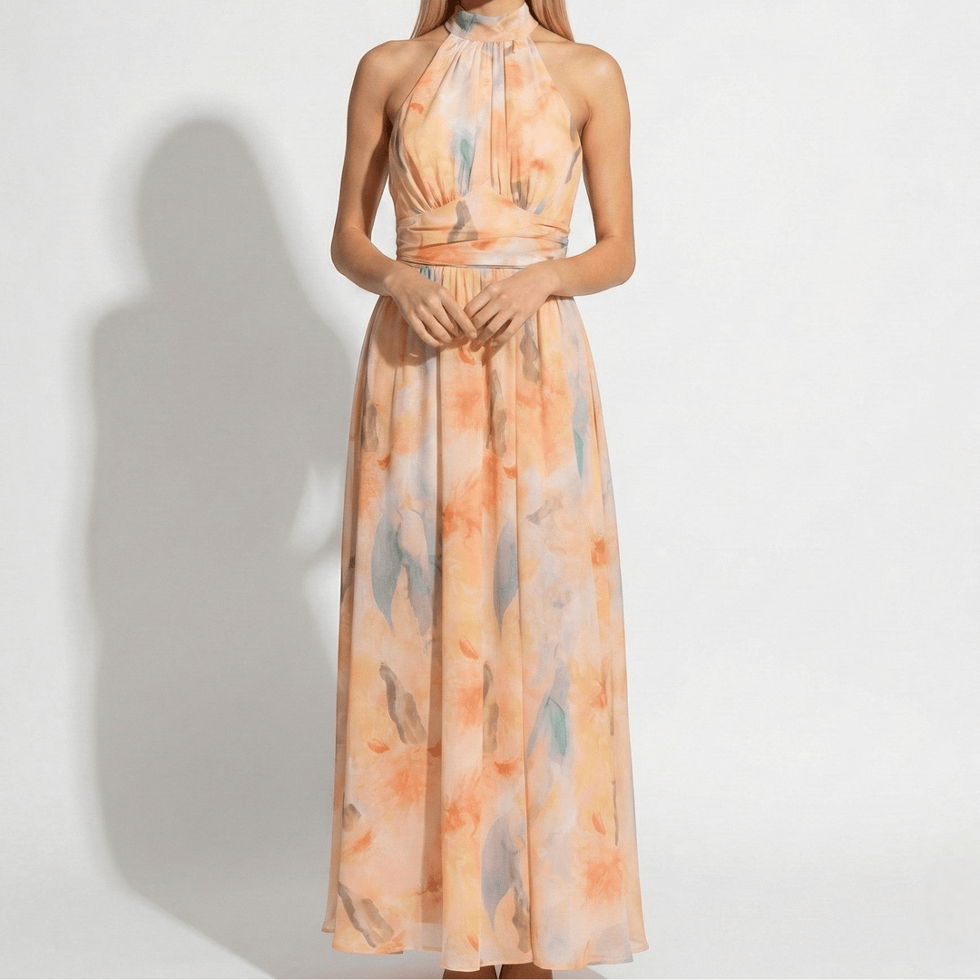 Caterina | Halter Dress with Refined Detail