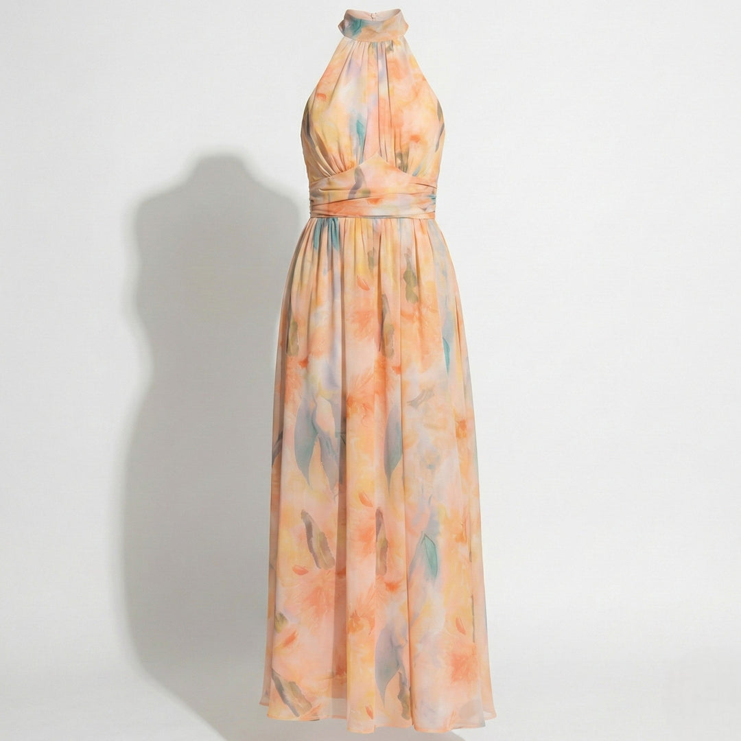 Caterina | Halter Dress with Refined Detail