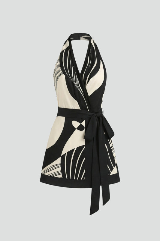 Charis | Halter Wrap Mini Dress