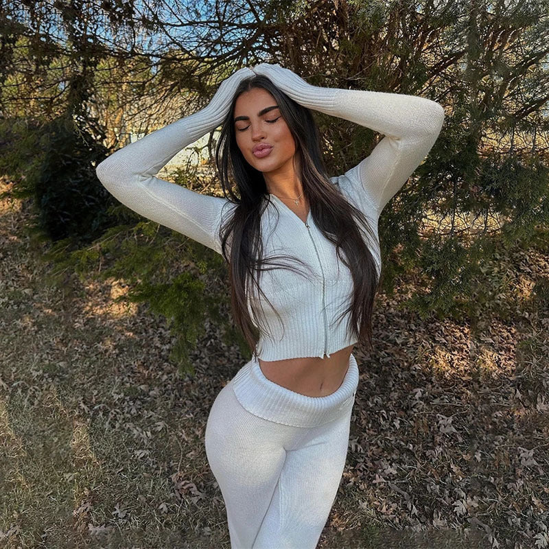 Eleni | Knit Hoodie with Tailored Detail