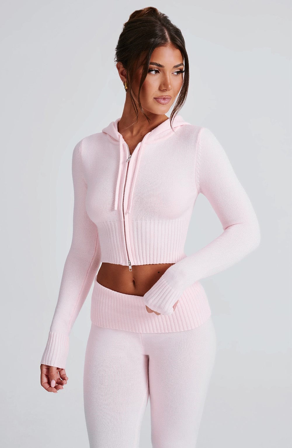 Eleni | Knit Hoodie with Tailored Detail