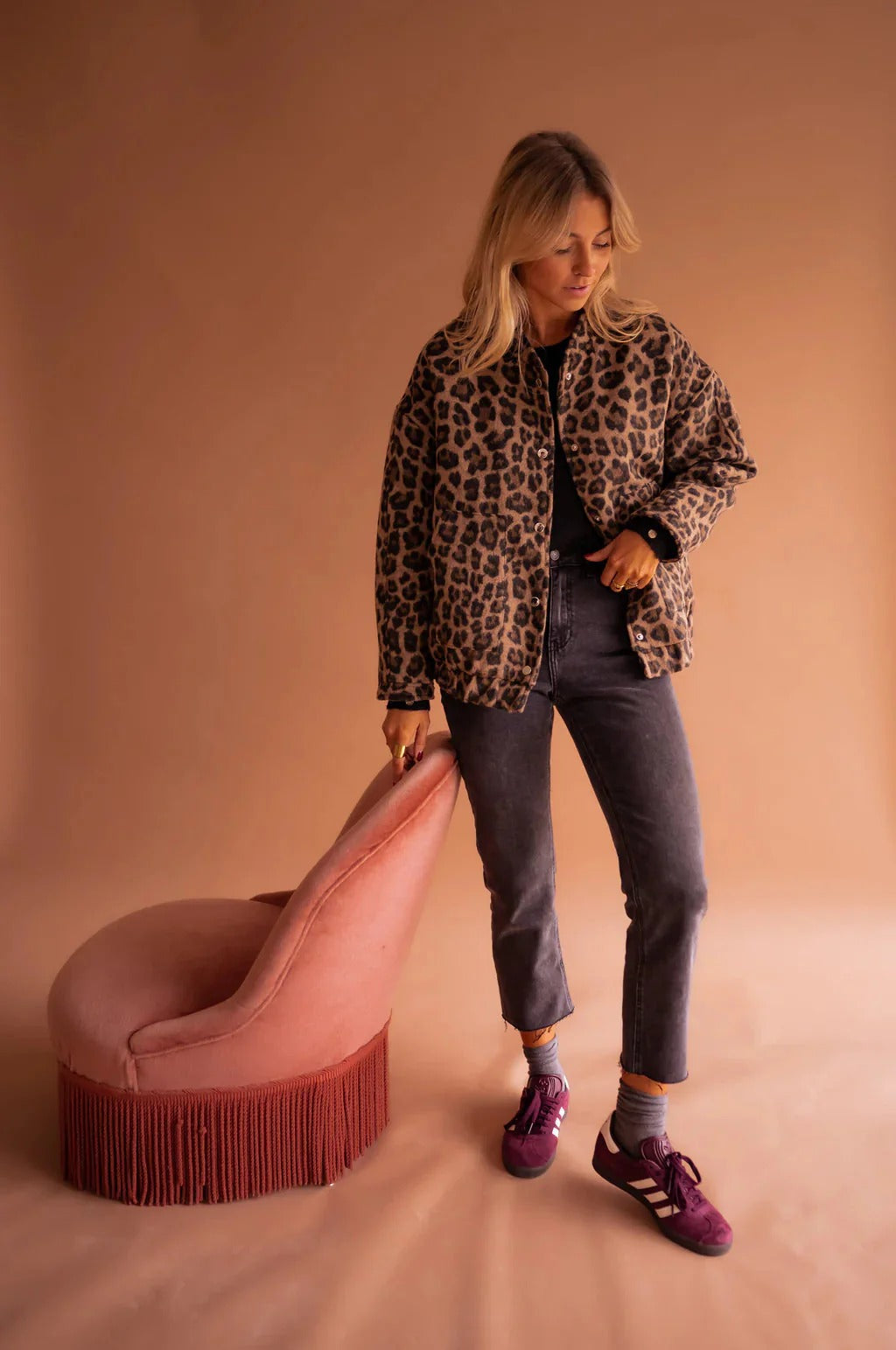 Elyse | Leopard-Print Jacket with Button Front