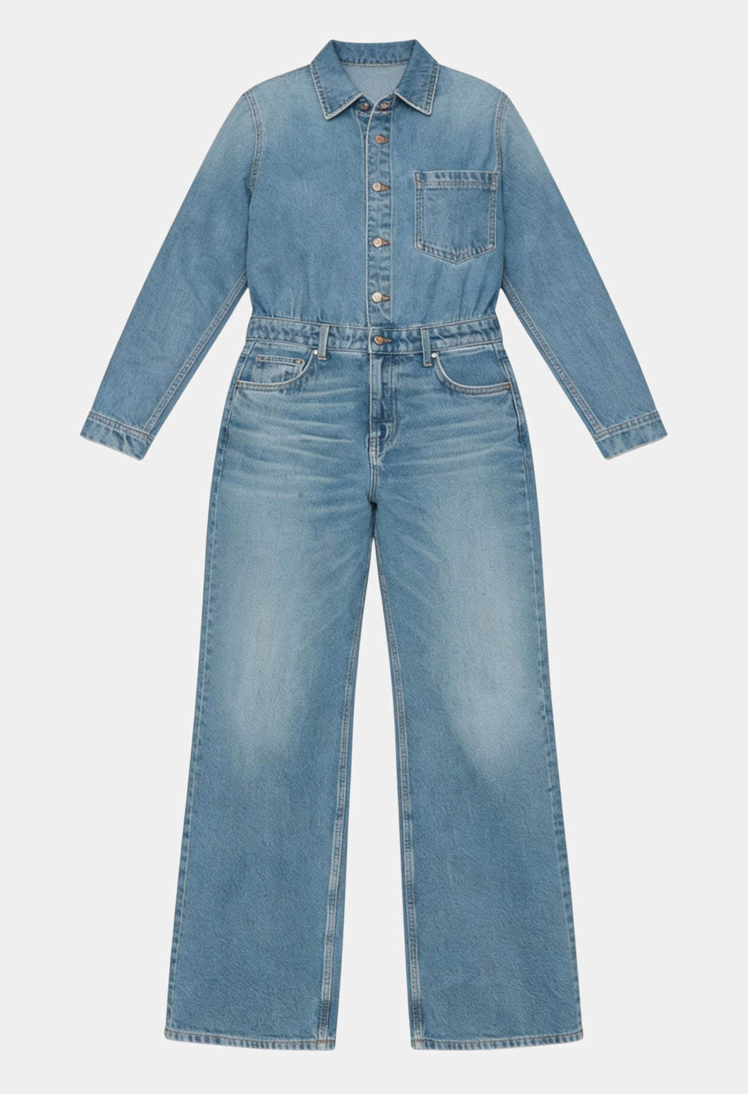 Emmeline | Denim Jumpsuit with Signature Detail
