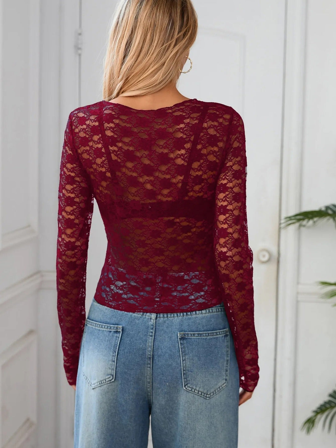 Erica | Lace Blouse with Tailored Detail