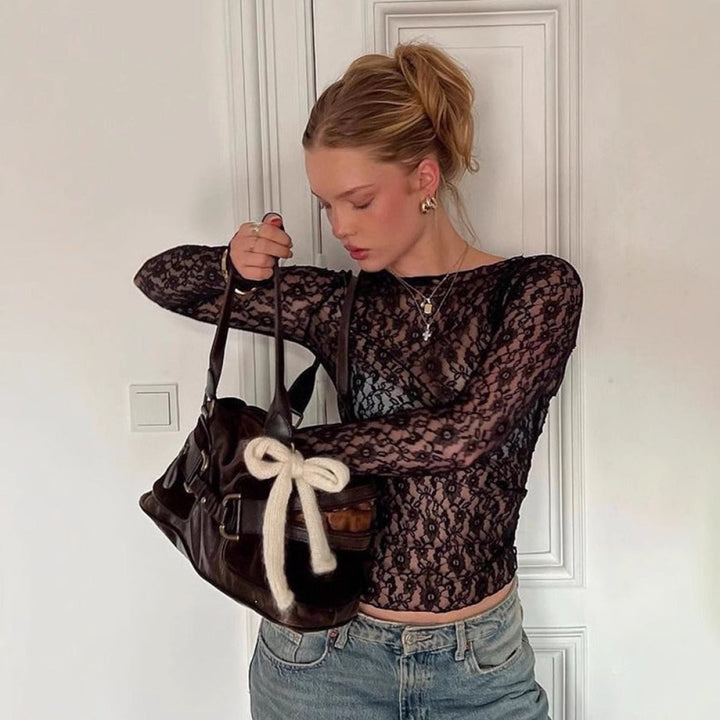 Erica | Lace Blouse with Tailored Detail