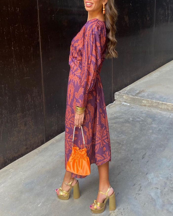 Eva | V-Neck Wrap Midi Dress