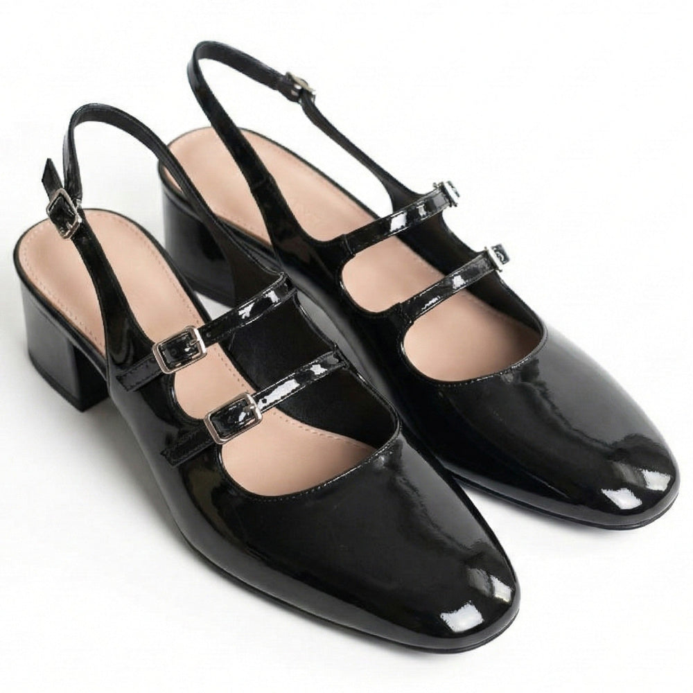 Evie | Square-Toe Mary Jane Flats