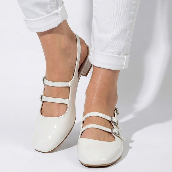 Evie | Square-Toe Mary Jane Flats