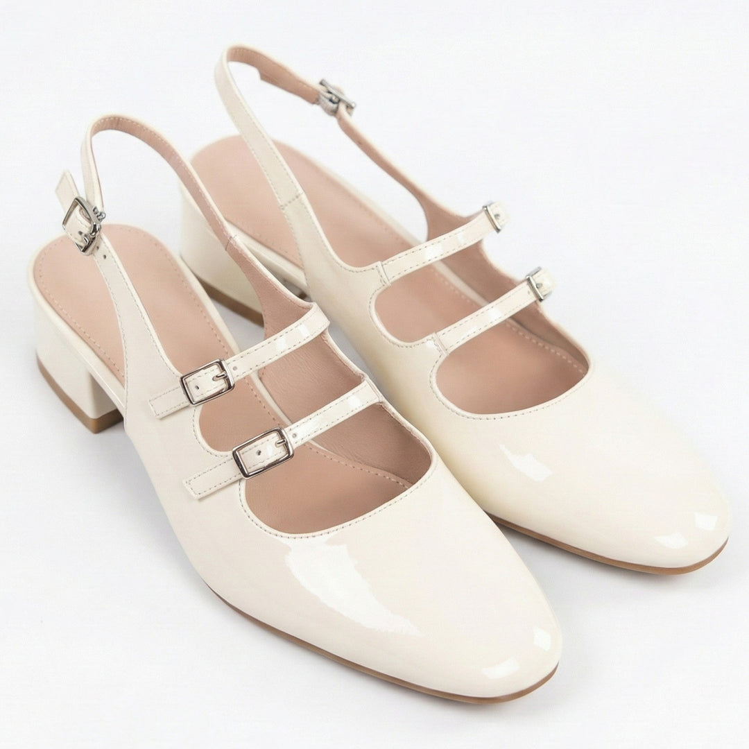Evie | Square-Toe Mary Jane Flats