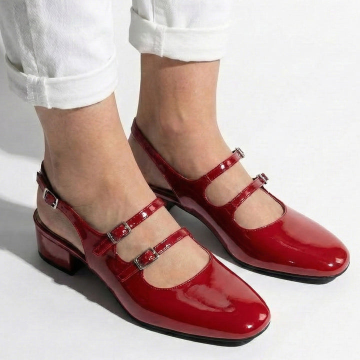 Evie | Square-Toe Mary Jane Flats