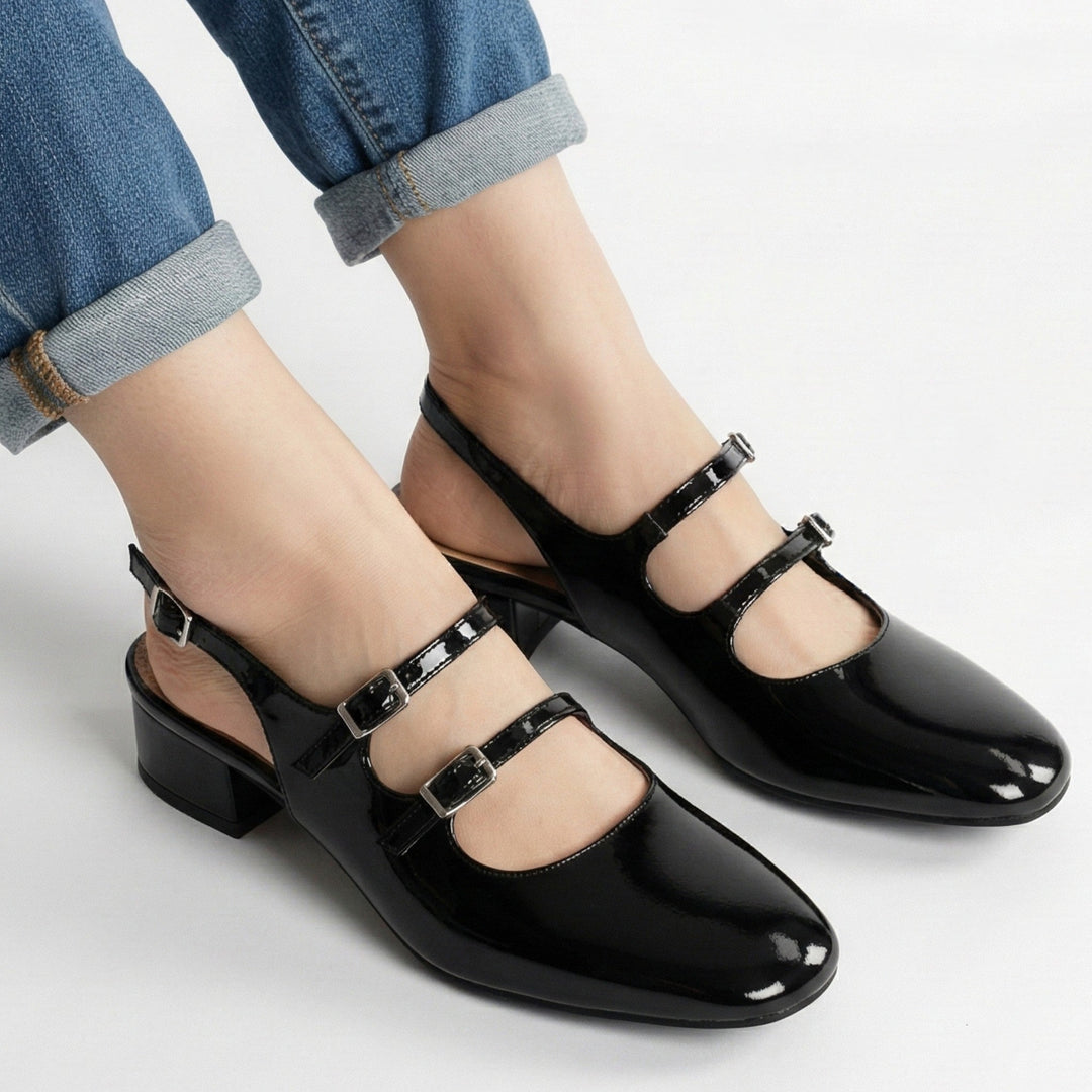 Evie | Square-Toe Mary Jane Flats