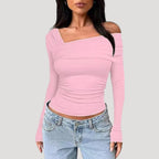 Francesca | Off-Shoulder Bardot Blouse with Draped Neckline