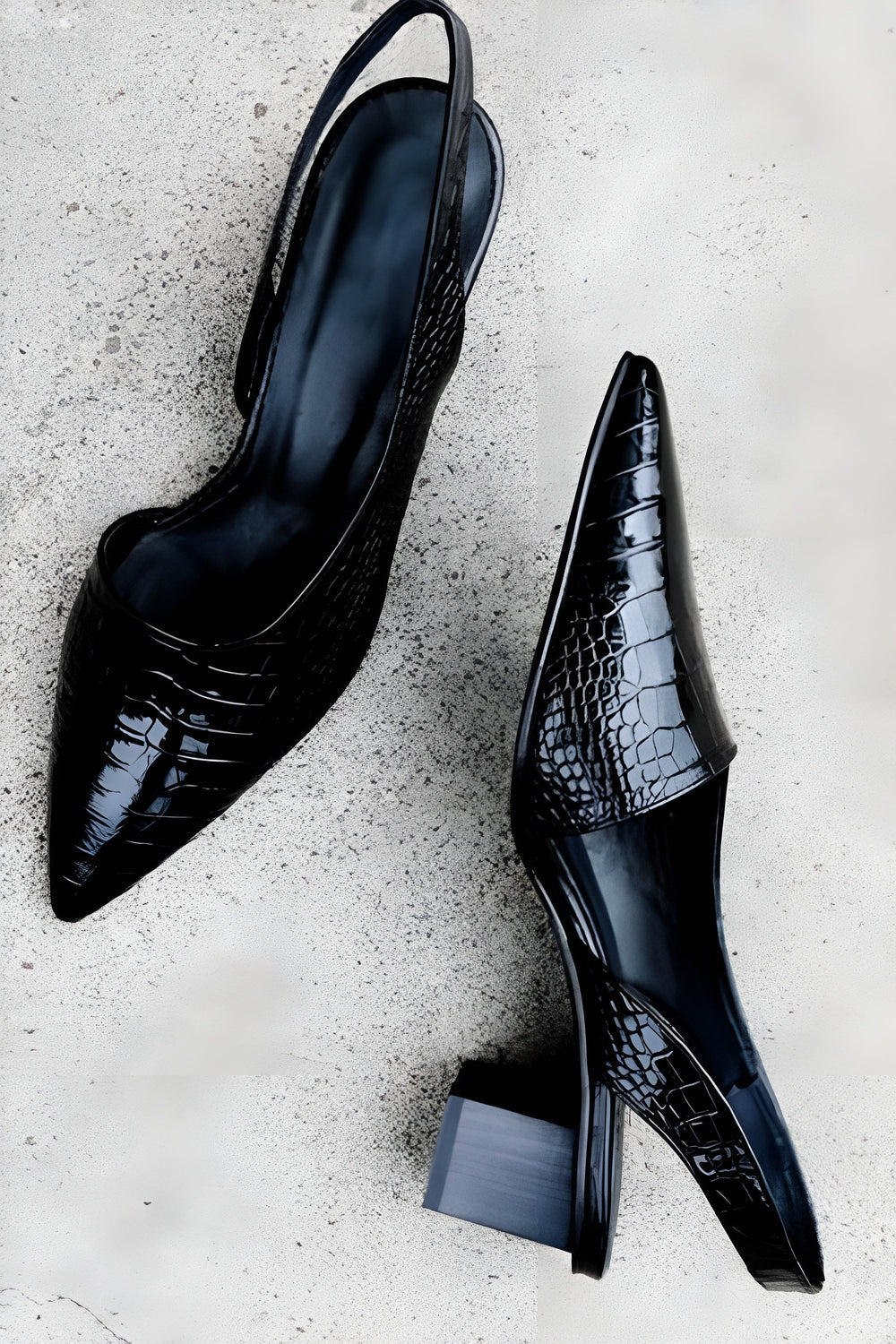 Ilona | Pointed-Toe Slingback Block-Heel Heels