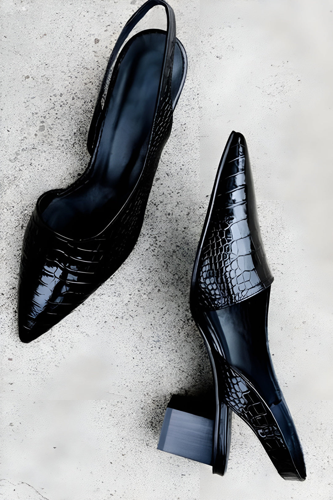 Ilona | Pointed-Toe Slingback Block-Heel Heels