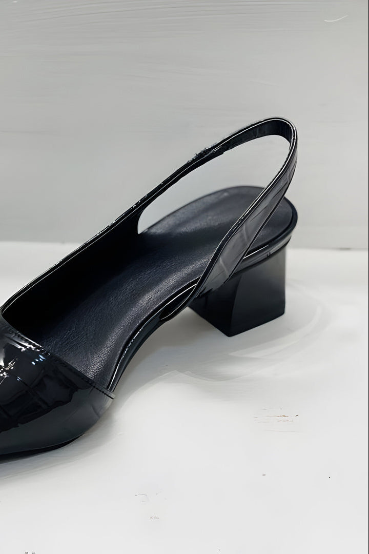 Ilona | Pointed-Toe Slingback Block-Heel Heels