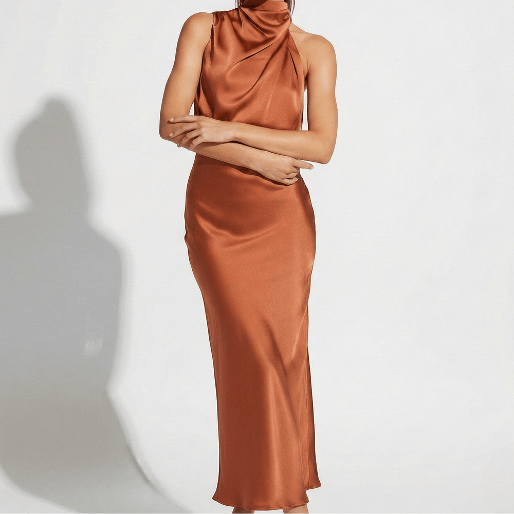 Jasmine | Satin Skirt with Signature Detail