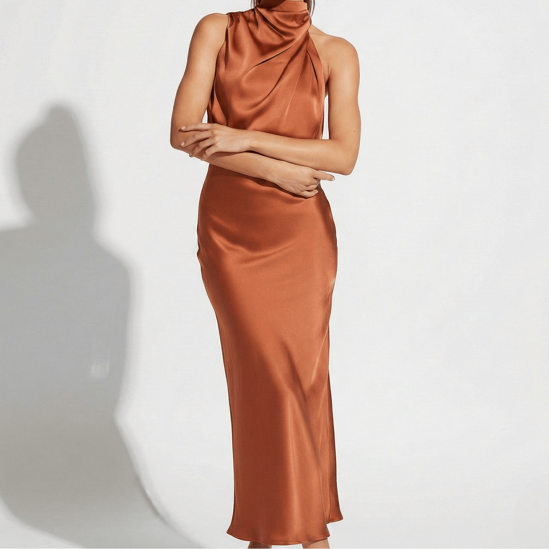 Jasmine | Satin Skirt with Signature Detail