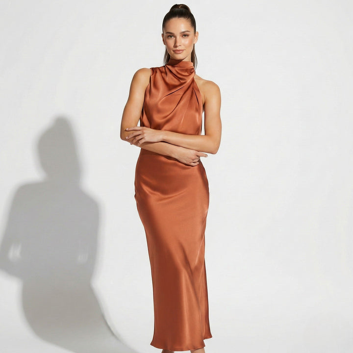 Jasmine | Satin Skirt with Signature Detail