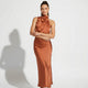Jasmine | Satin Skirt with Signature Detail