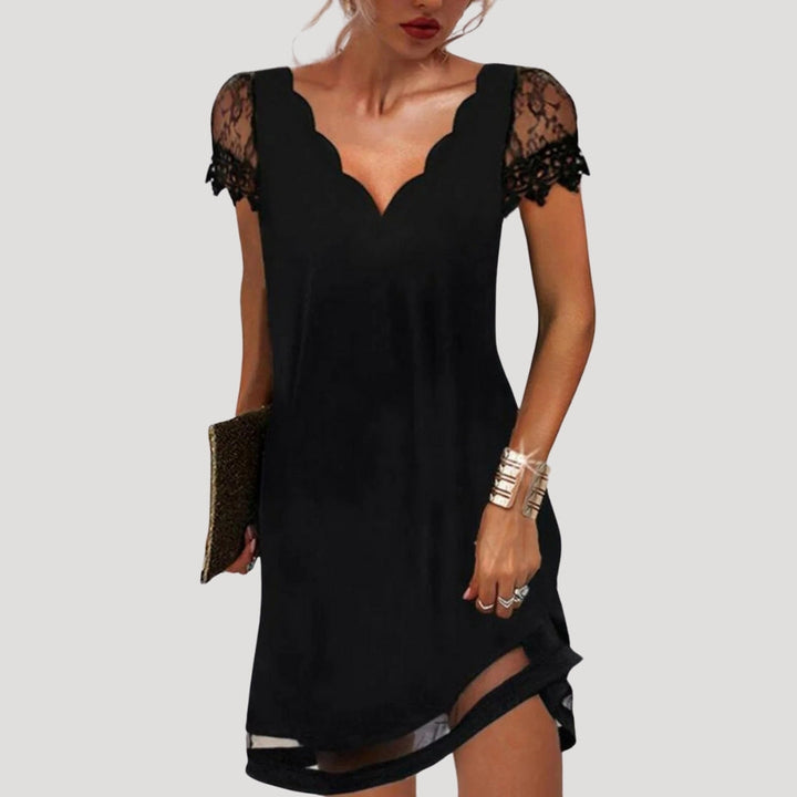Jean | Lace V-Neck Mini Dress