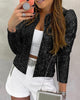 Joanna | Sequin Jacket with Classic Collar