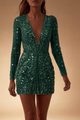 Josephine | Sequin V-Neck Mini Dress
