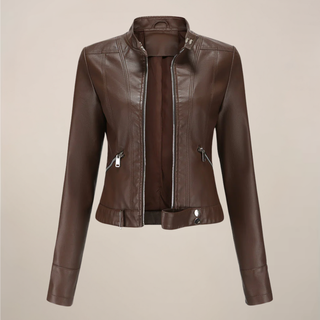 Junia | Leather Jacket with Tailored Detail