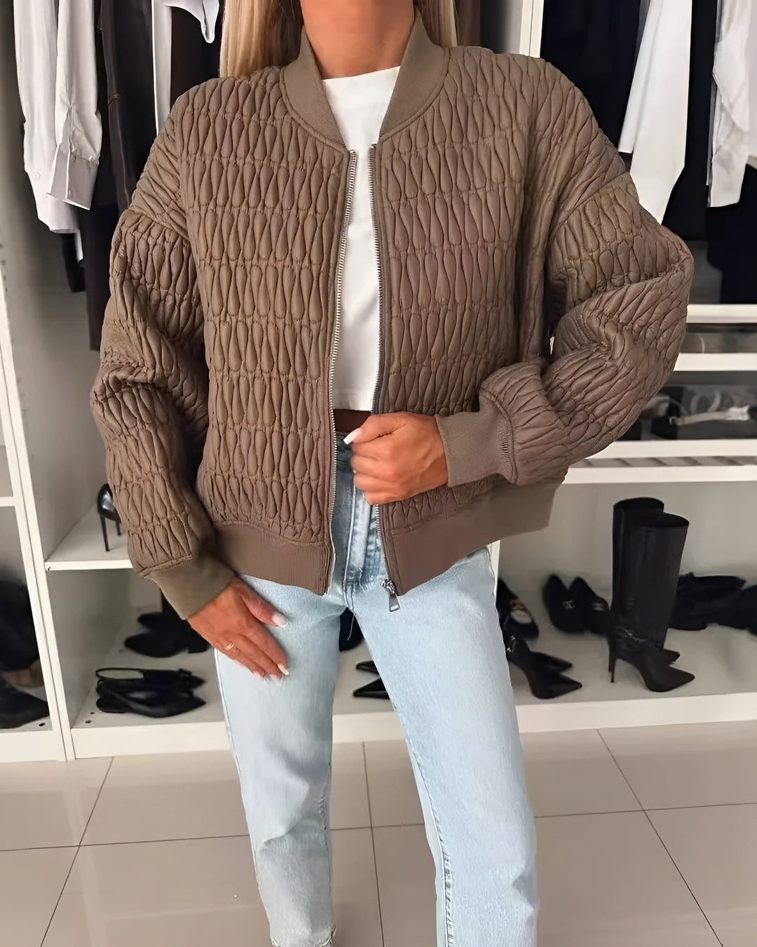 Lara | Quilted Jacket with Zip Front
