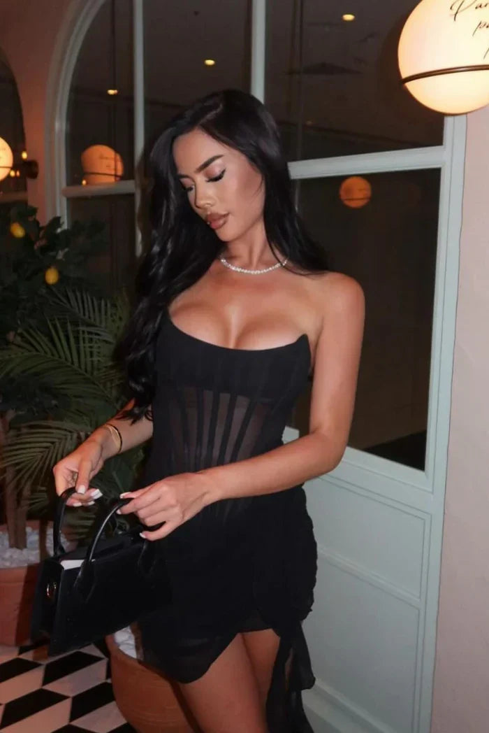Lena | Strapless Dress with Refined Detail