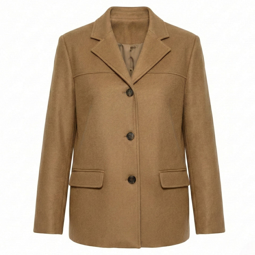 Loretta | Suede Blazer with Button Front