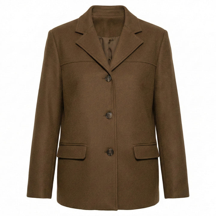 Loretta | Suede Blazer with Button Front