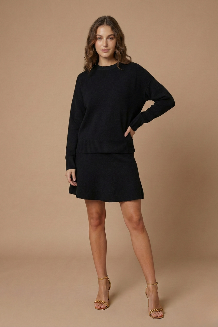 Madalina | Knit Skirt with Signature Detail